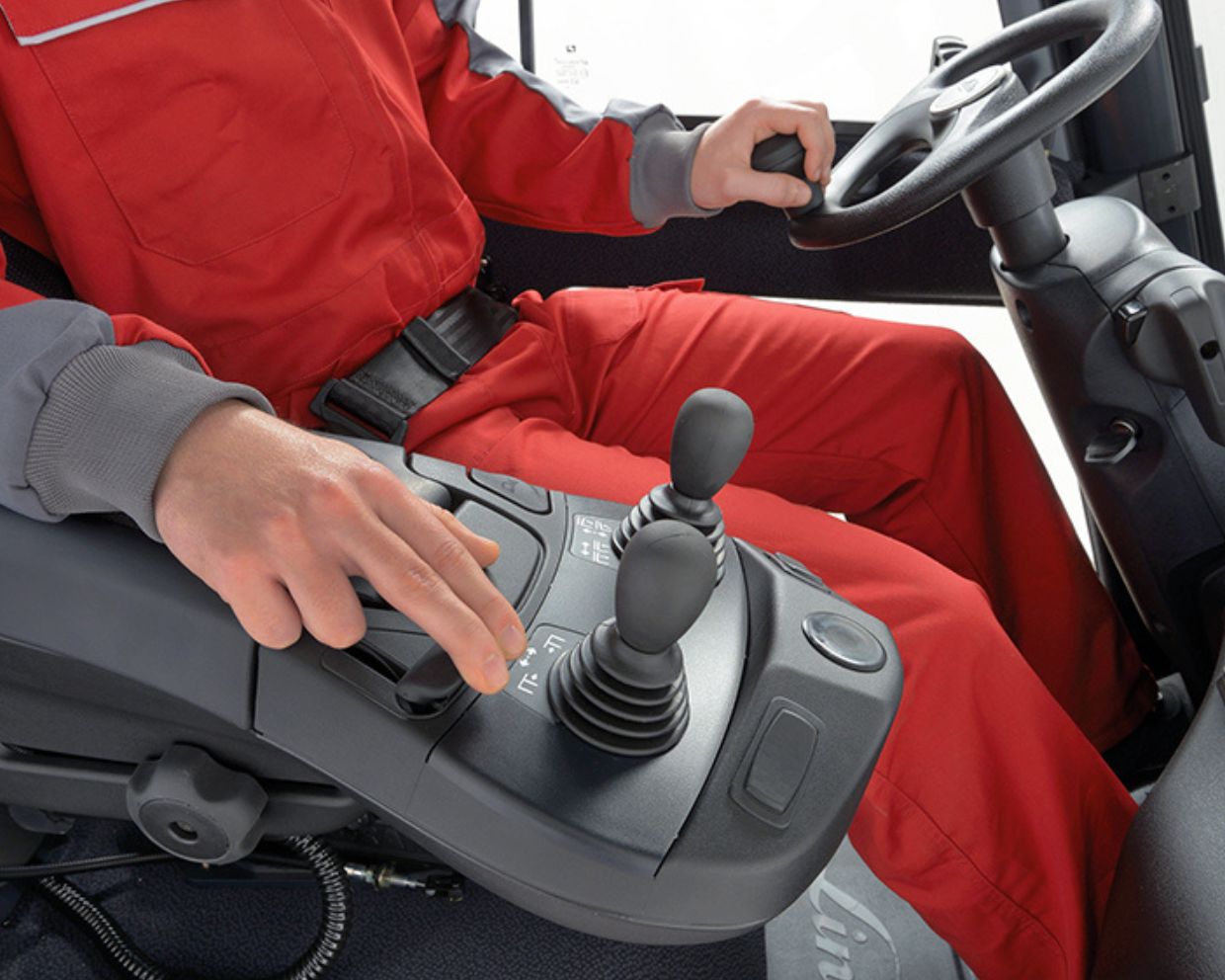 Operate forklift controls