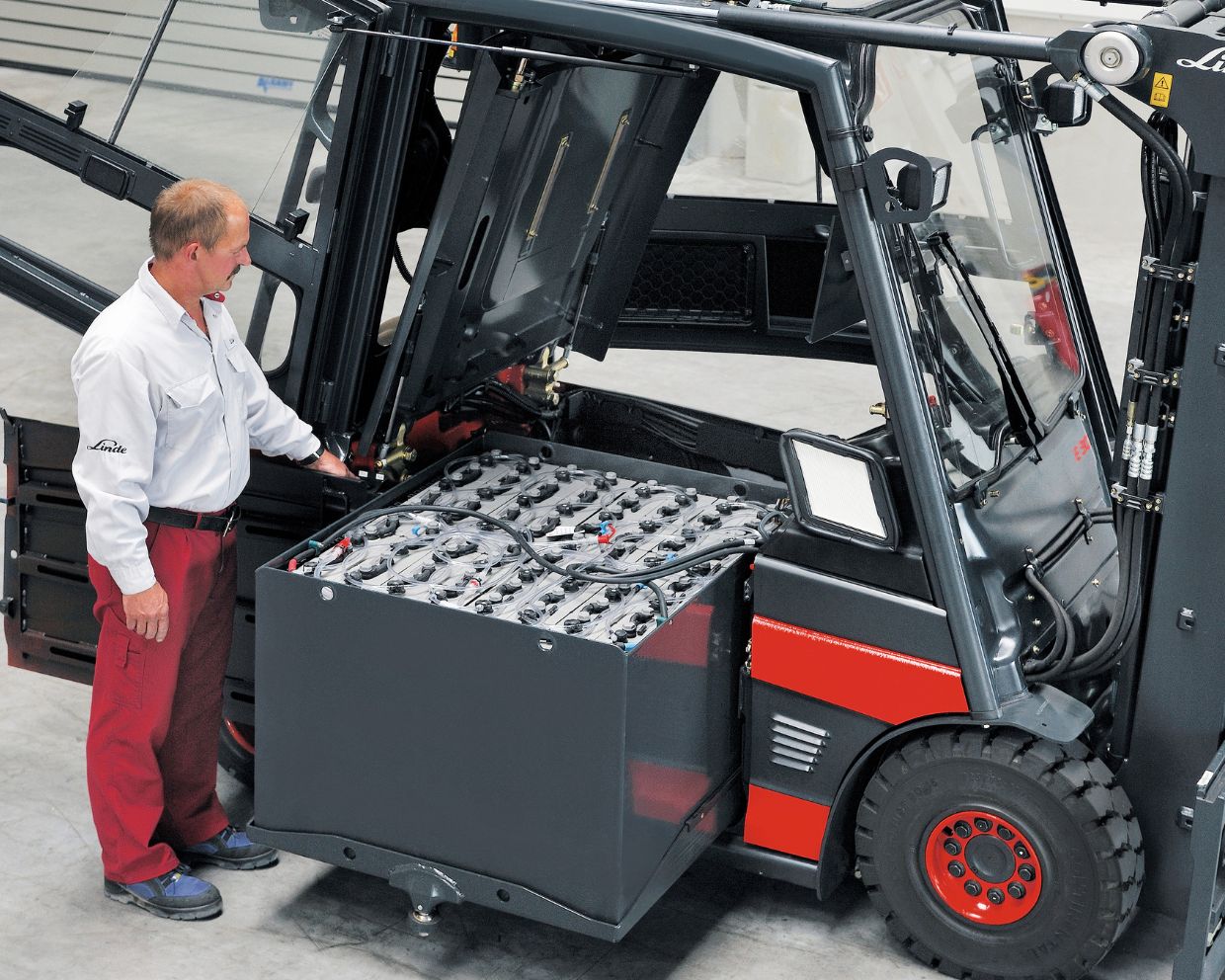 Storing a Linde forklift