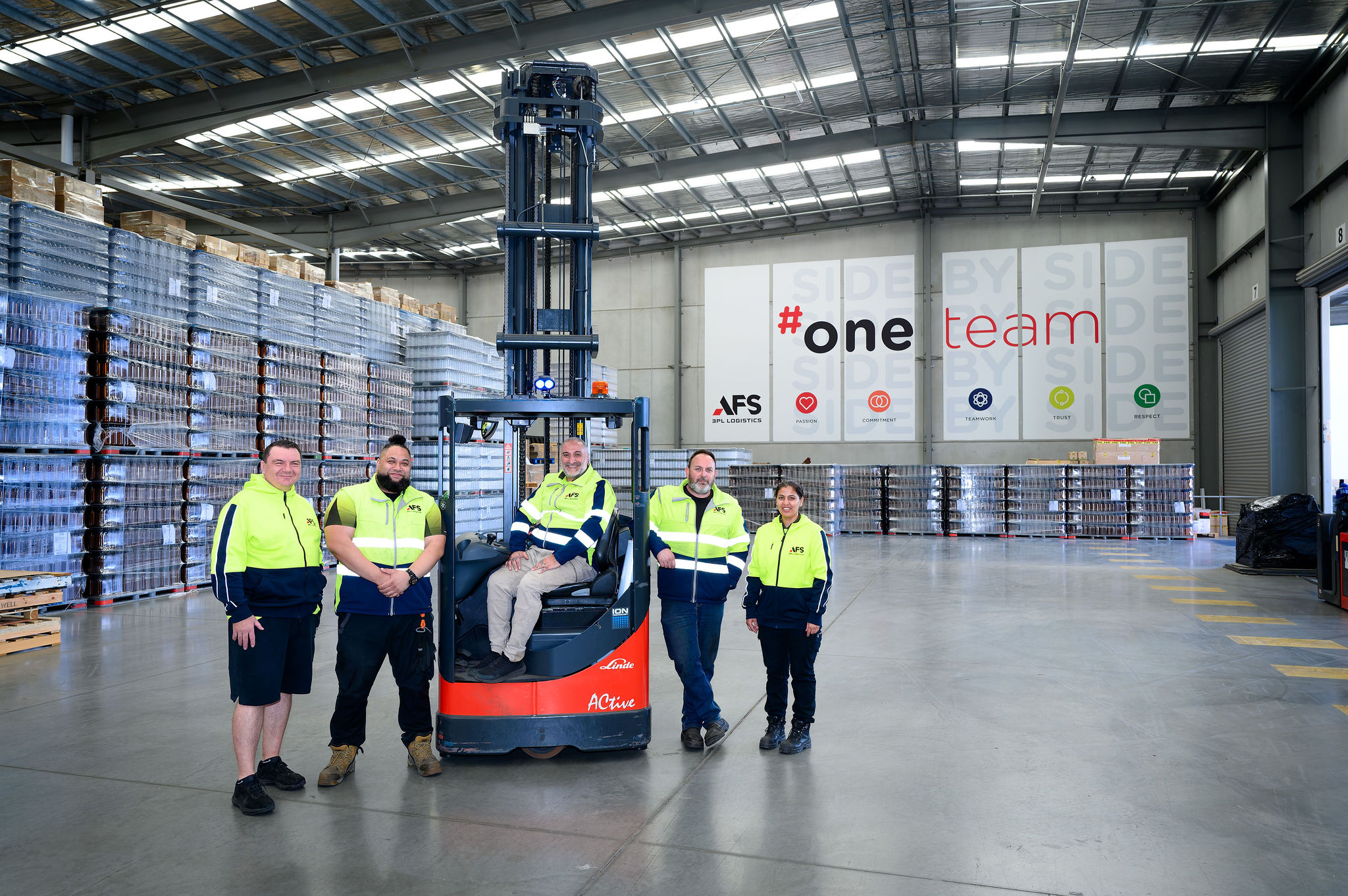 Linde reach truck utilised at customer site